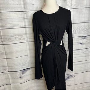 Kittenish black mini dress, XL